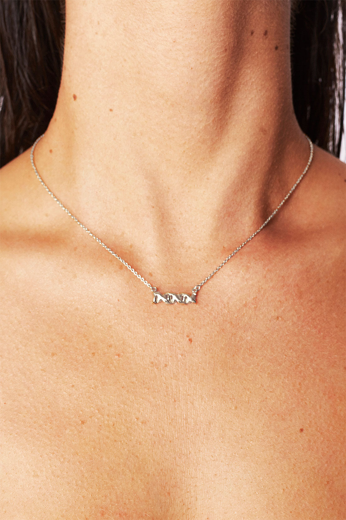 アクセサリー Handmade Vintage Silver DNA Necklace 925 DNA Double Helix Charm Necklace - 925 Sterling Silver