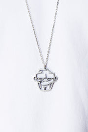 Guerri Mask Pendant and Chain