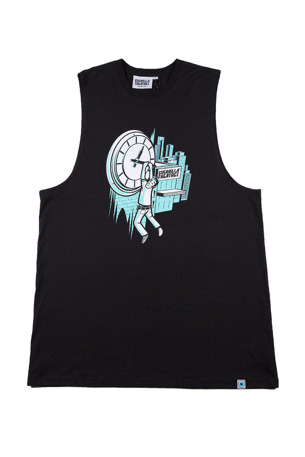 Sleeveless T-Shirt Time Print